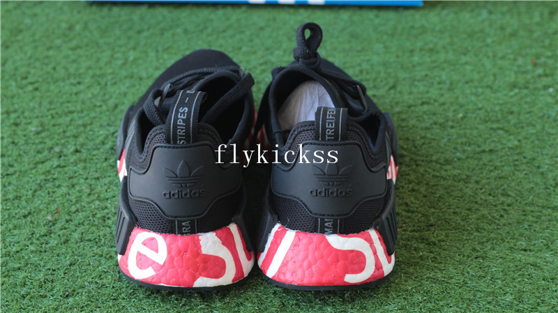 Supreme x Adidas NMD R1 Black Real Boost